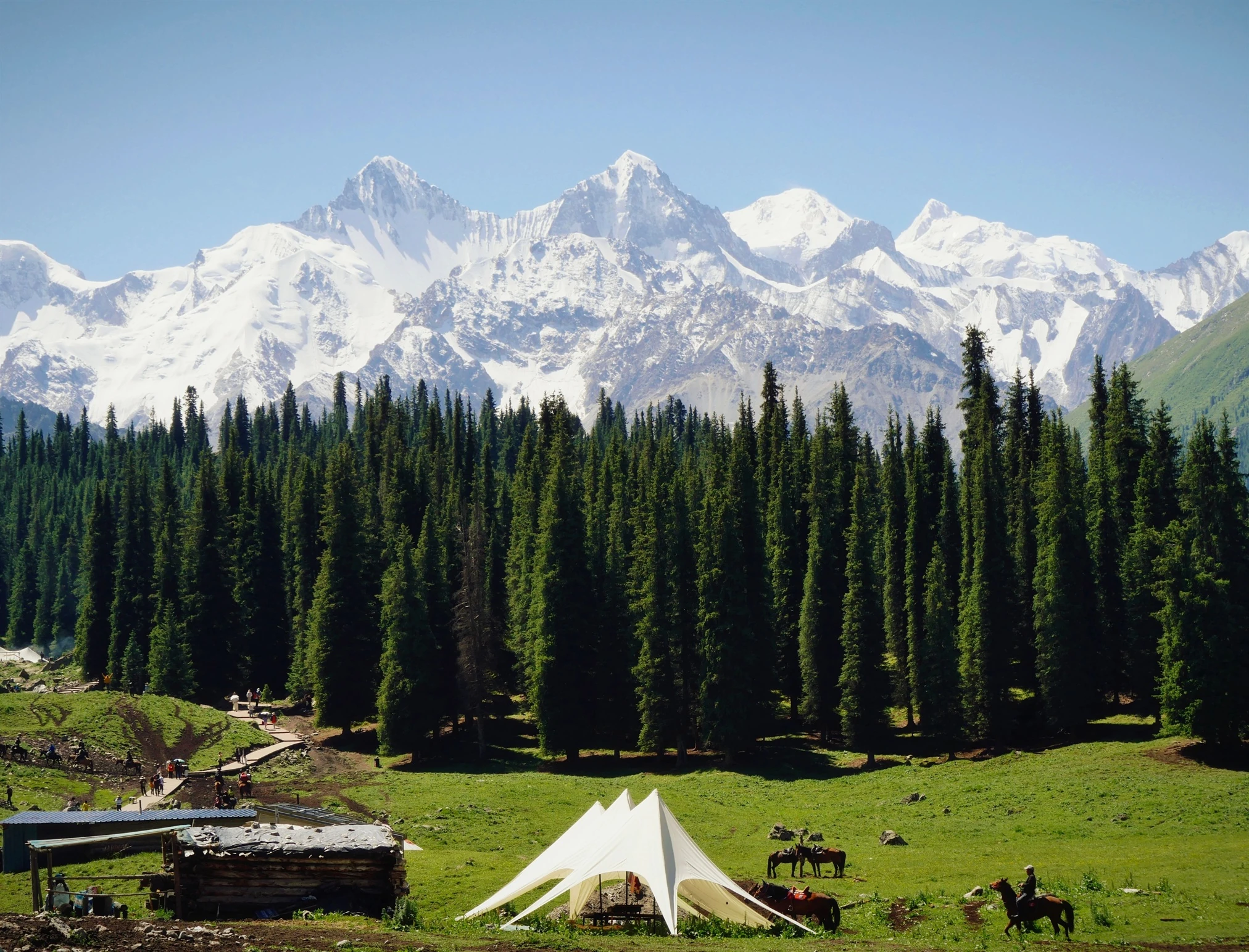 Xinjiang Panorama - Tianshan Mountains — detailed description landscape (description view)